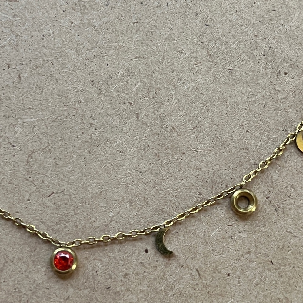 Gold Necklace with Charms - Picture 2 of 4